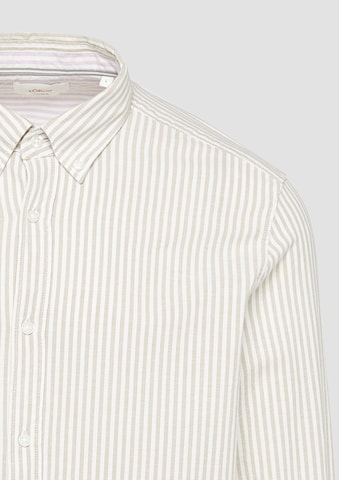 s.Oliver Regular fit Button Up Shirt in Brown