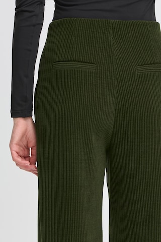 ICHI Wide leg Trousers 'IHKATE ' in Green