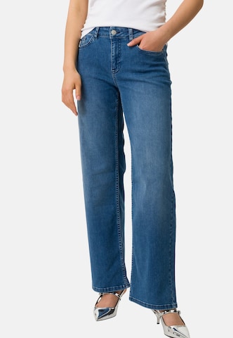 zero Loosefit Jeans in Blauw: voorkant