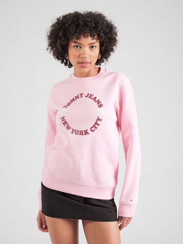 Tommy Jeans Свитшот в Ярко-розовый: спереди