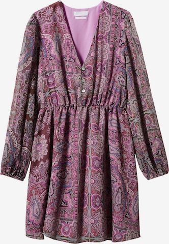 MANGO Košilové šaty 'Diana' – fialová: přední strana
