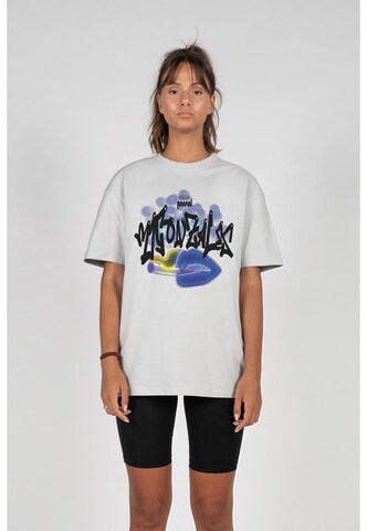MJ Gonzales Shirt 'Kiss x Heavy' in Grau: Vorderseite
