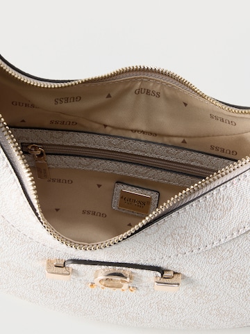 GUESS Torba za čez ramo 'LINDSEY' | bela barva