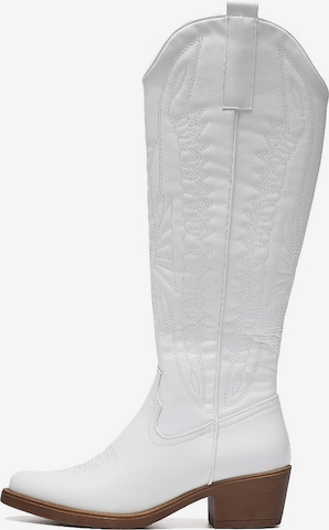 Bottes de cowboy Smile Favorites en blanc : devant