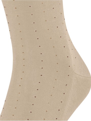 FALKE Socks 'Tiago Dotted Line' in Beige
