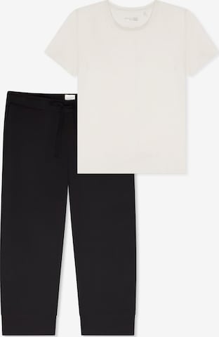 SCHIESSER Pyjama 'Mix & Relax' in Zwart: voorkant