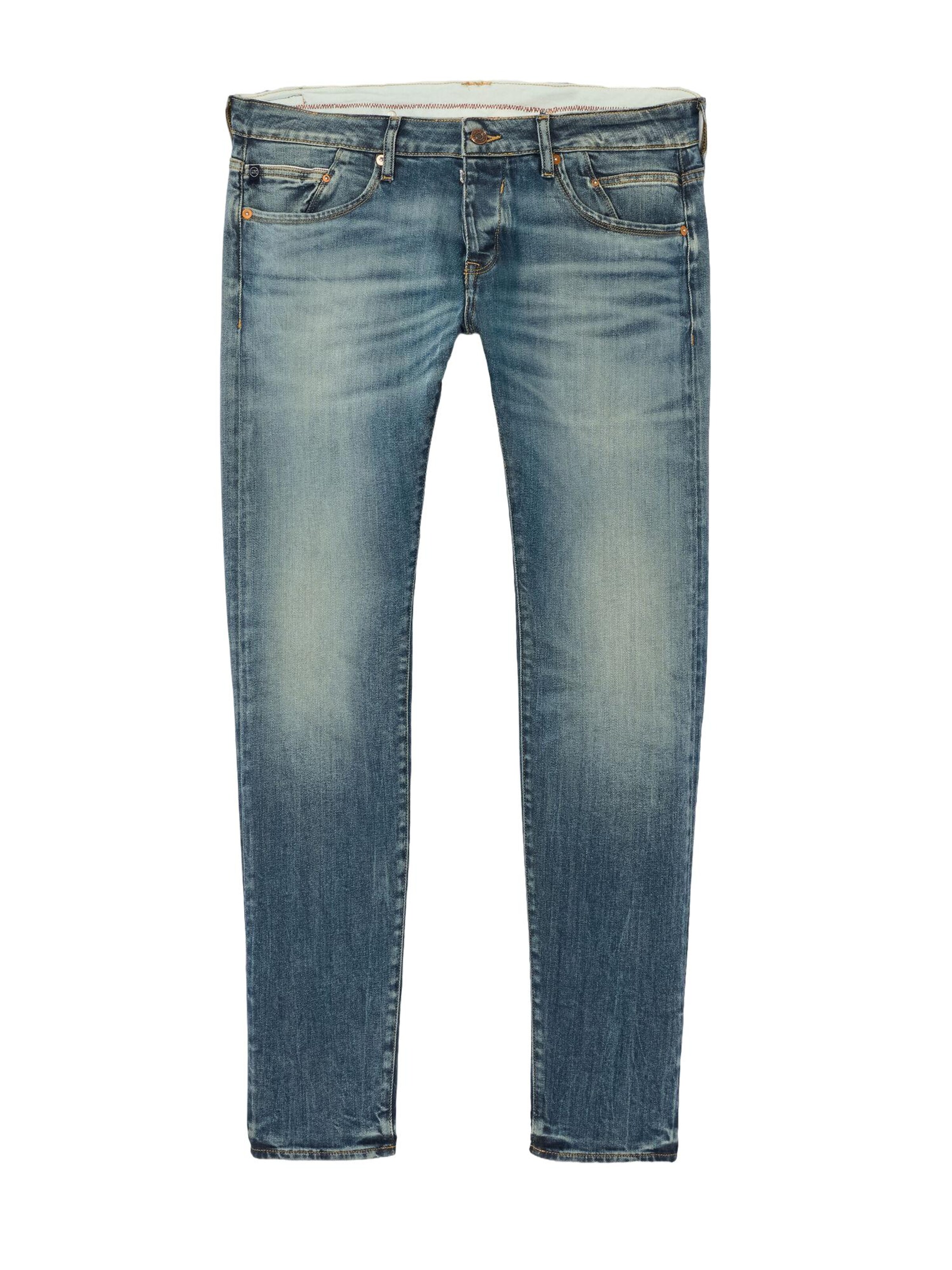 Coupe slim Jean Le Temps Des Cerises en bleu : devant