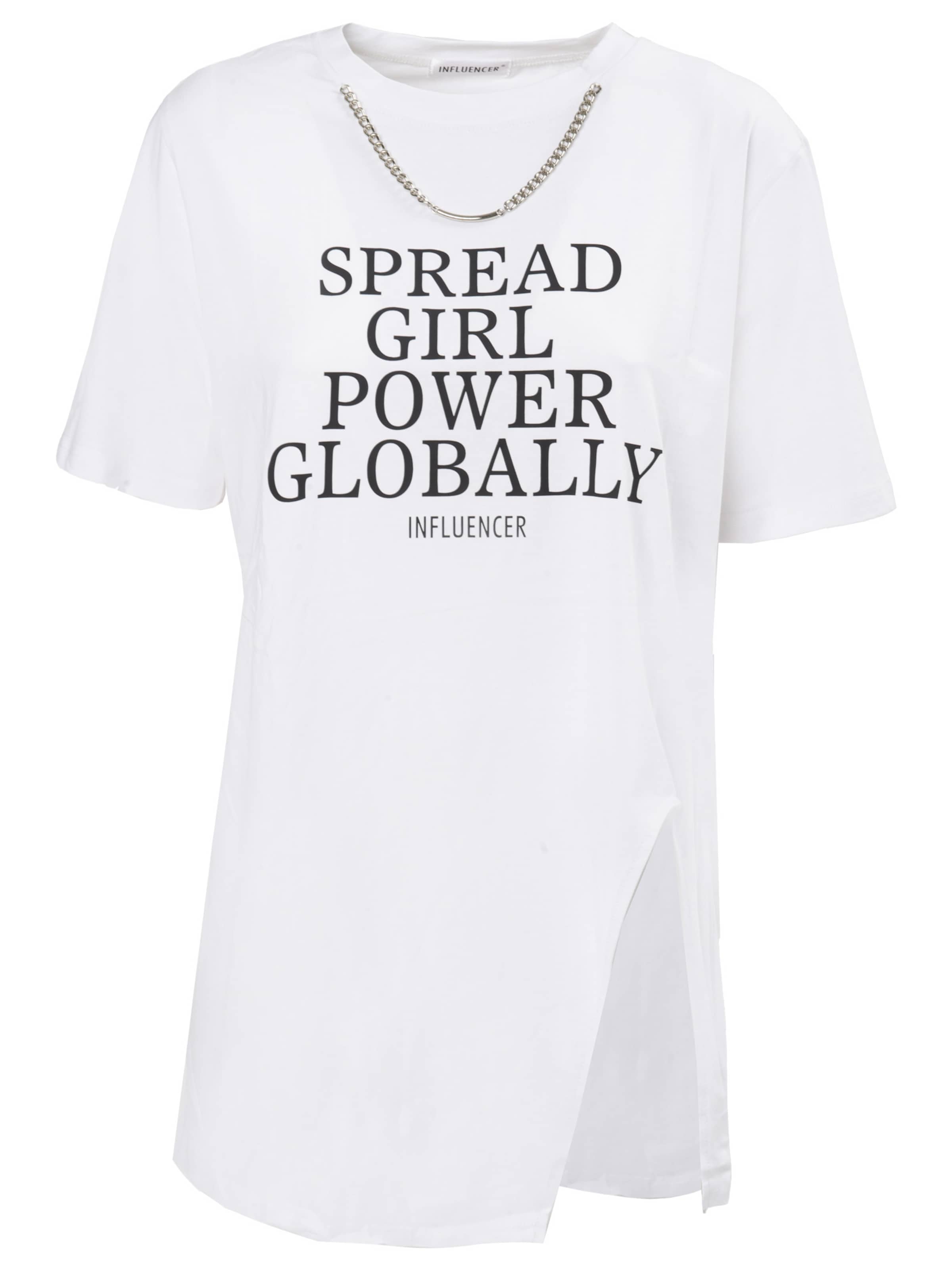 Maglietta di Influencer in bianco: frontale