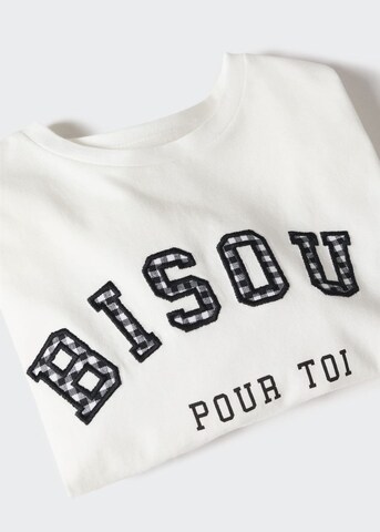 MANGO KIDS T-Shirt 'Bisous' in Weiß