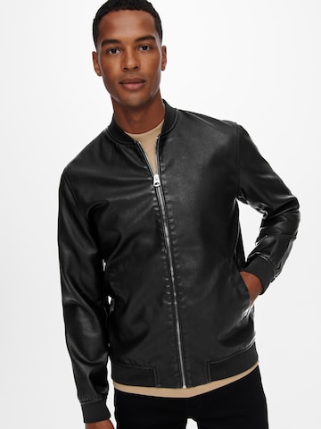 Veste mi-saison 'Aksel' Only & Sons en noir