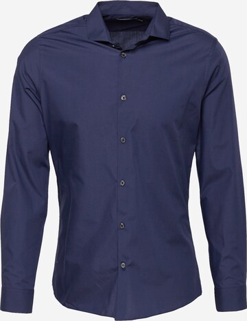 BURTON MENSWEAR LONDON - Ajuste estrecho Camisa en azul: frente