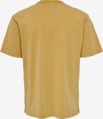 Only & Sons T-shirt 'Ron' i gul