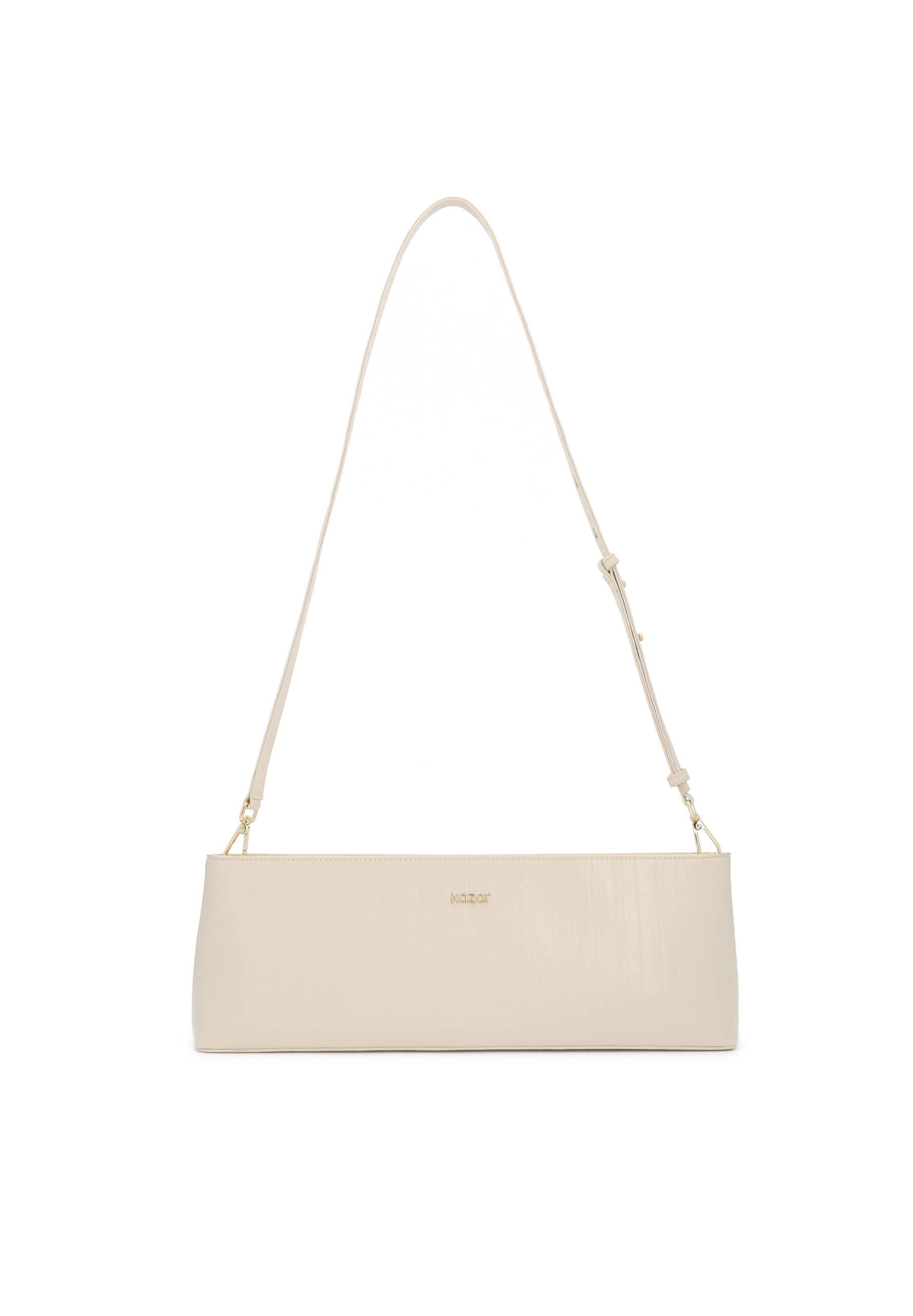 Borsa a spalla di Kazar in bianco: frontale
