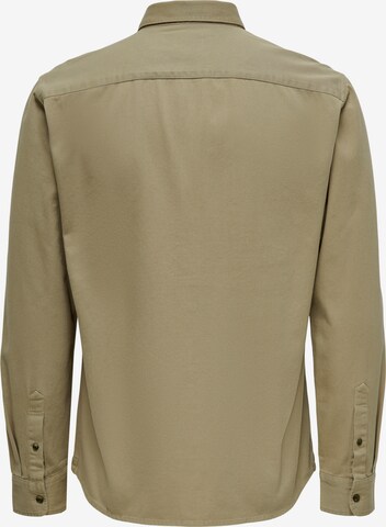 Only & Sons Comfort fit Overhemd 'Bryce' in Beige