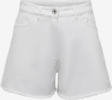 ONLY Široke hlačnice Hlače 'Elena' | bela barva: sprednja stran