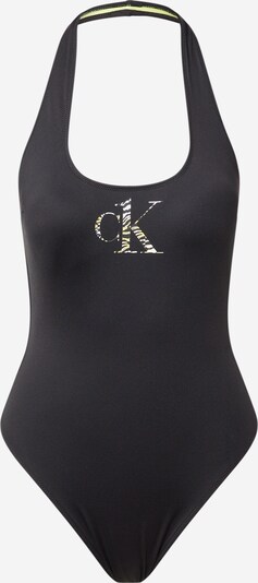 Costum de baie întreg Calvin Klein Swimwear pe bej / galben deschis / negru, Vizualizare produs