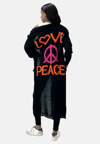 Cappotto in maglia di Elara in nero