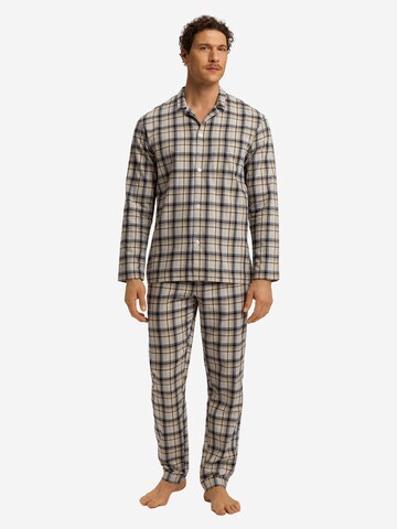 Hanro Pyjama lang 'Cozy Comfort' in Beige