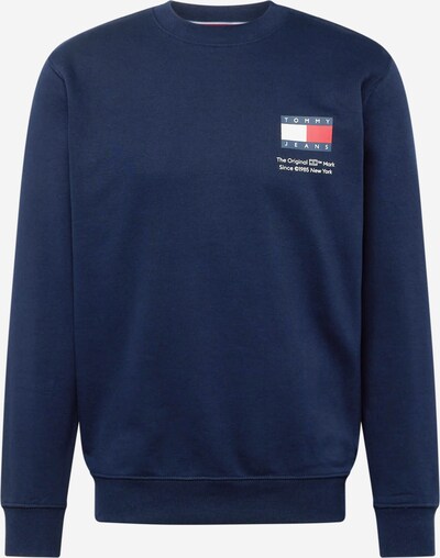 Tommy Jeans Sweat-shirt 'Essential' en bleu / rouge cerise / blanc, Vue avec produit