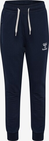 Hummel Regular Workout Pants in Blue: front