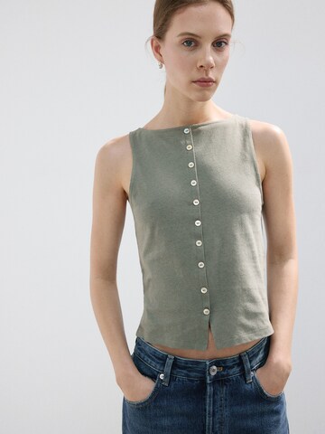 MANGO Top 'NEVADO' | siva barva: sprednja stran