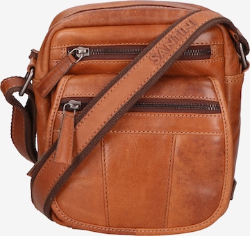 Santini Firenze Umhängetasche in Braun: Vorderseite