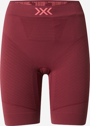 Pantaloni sport de la X-BIONIC pe roșu: față