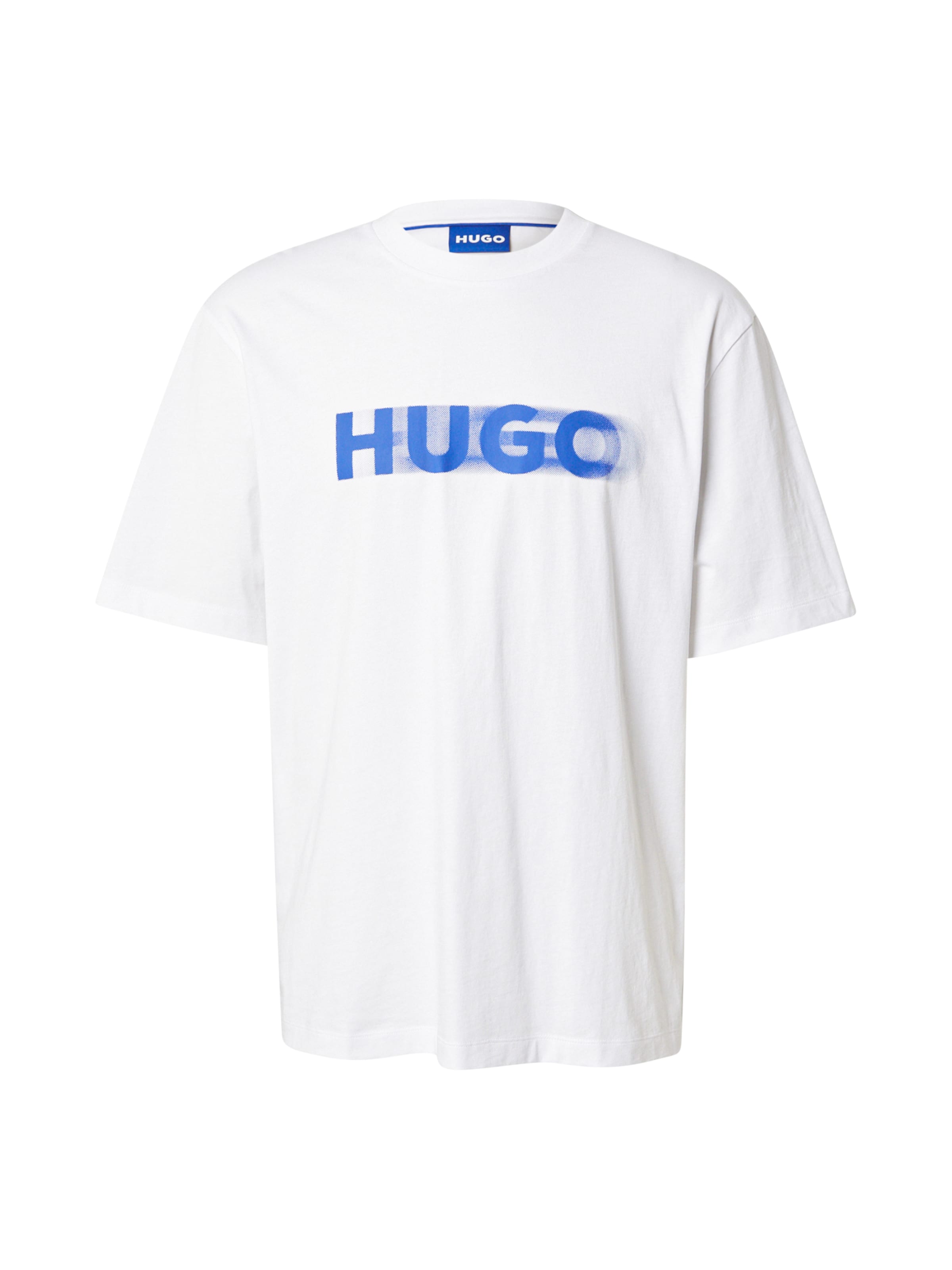 HUGO T-shirt 'Nalax' i vit: framsida