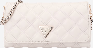GUESS Olkalaukku 'GIULLY II XBODY FLAP ORGANIZER' värissä valkoinen: etupuoli