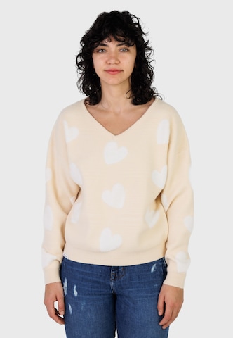 Pull-over 'Lovely Wollma' Kleinigkeit en marron : devant