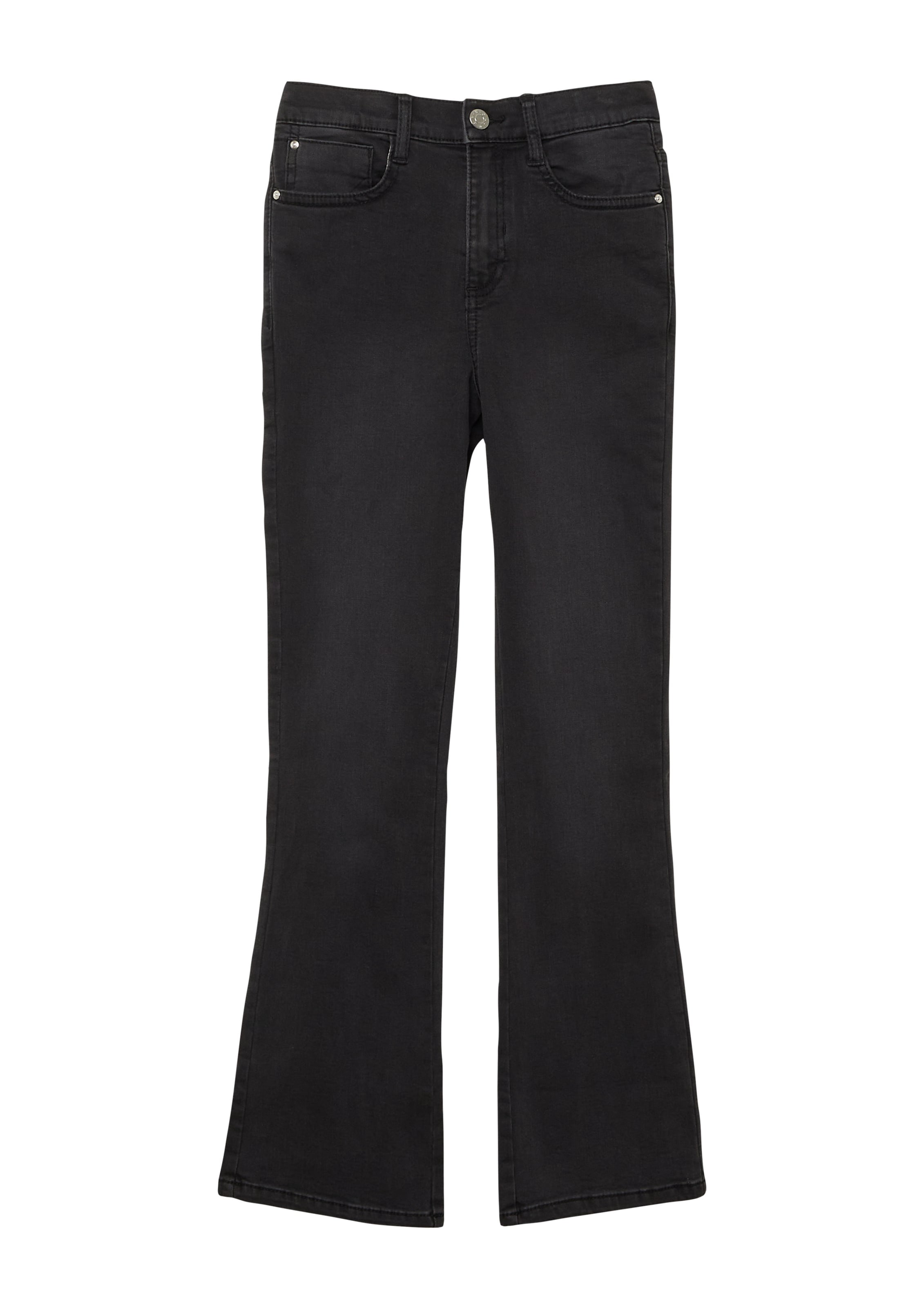 s.Oliver Flared Jeans ' BEVERLY ' in Grijs: voorkant