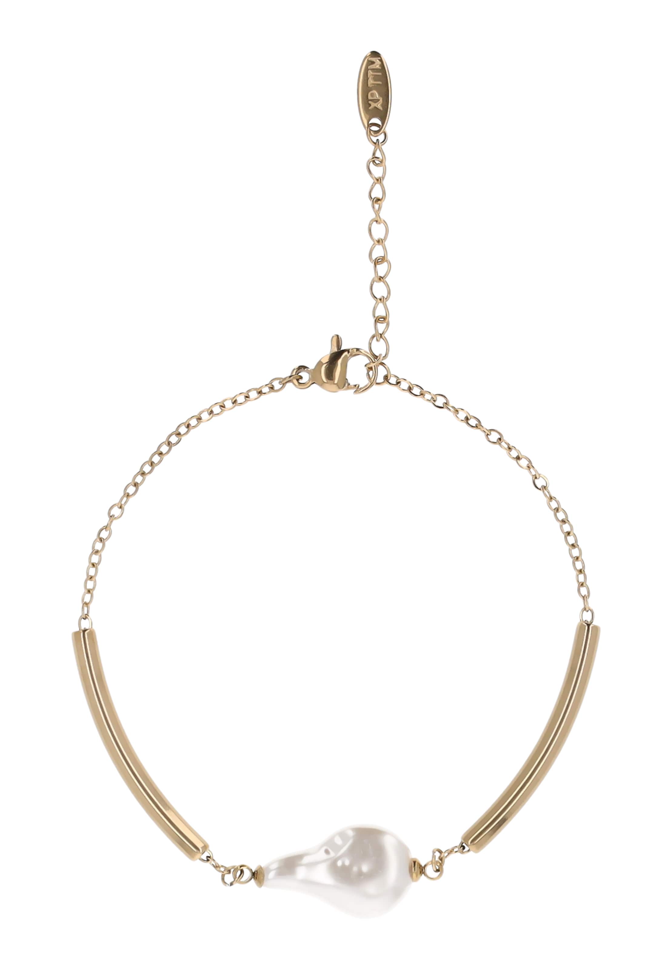 usha WHITE LABEL Armband in de kleur Goud / Wit, Productweergave