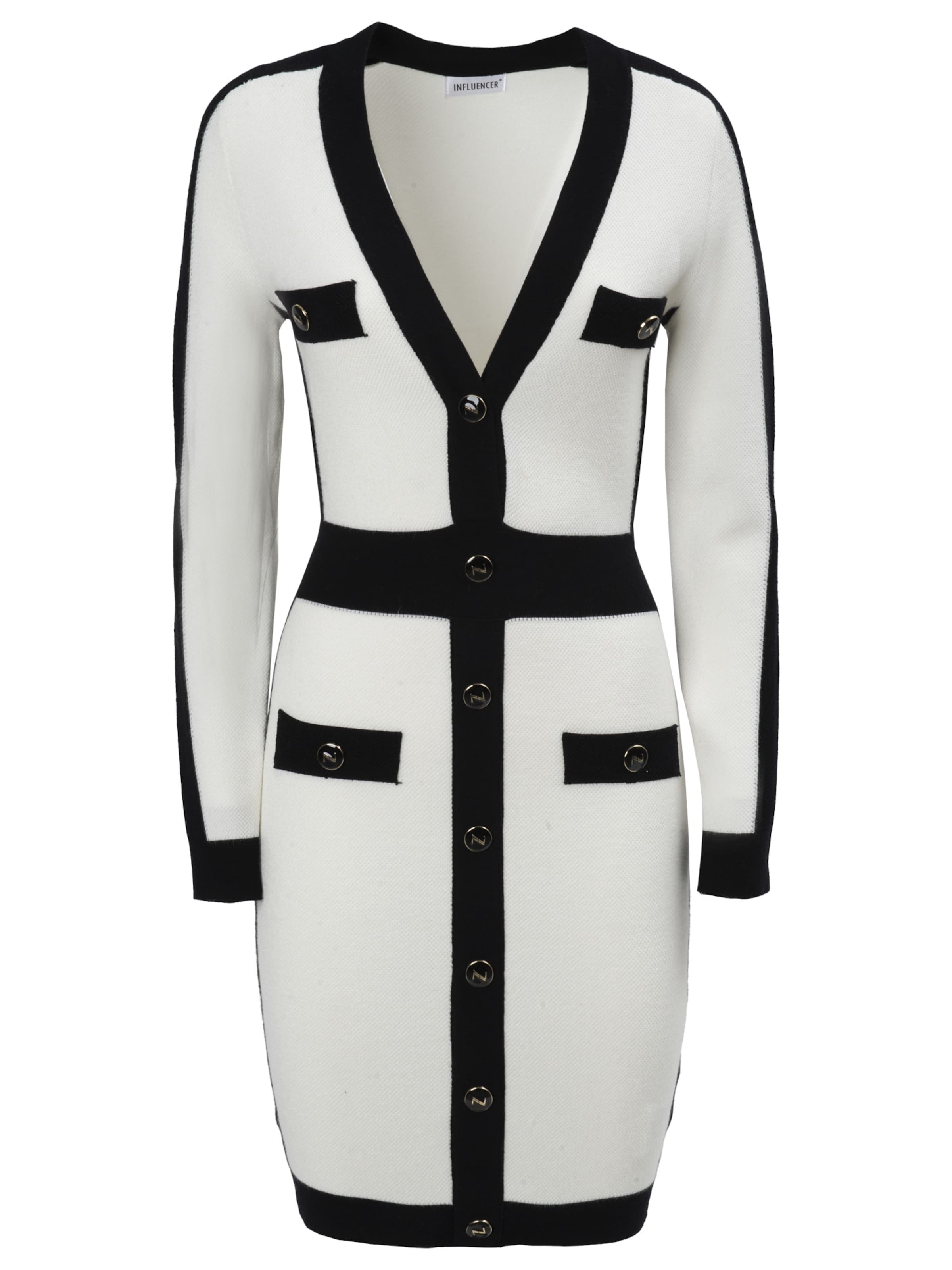 Influencer Kötött ruhák - fehér: elől