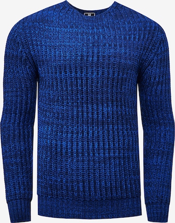 Rusty Neal Pullover in Blau: Vorderseite