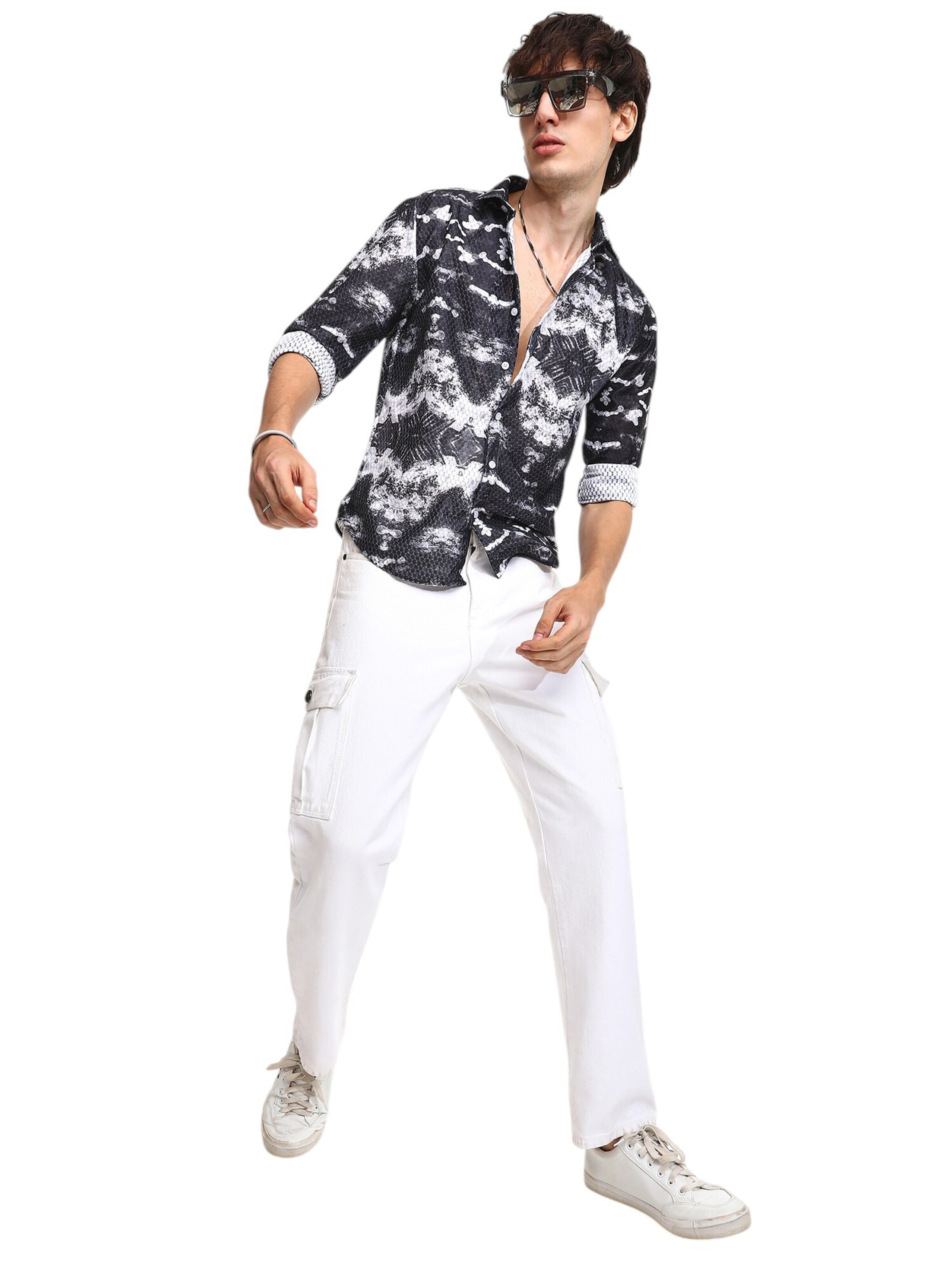 Campus Sutra Regular fit Overhemd in Zwart