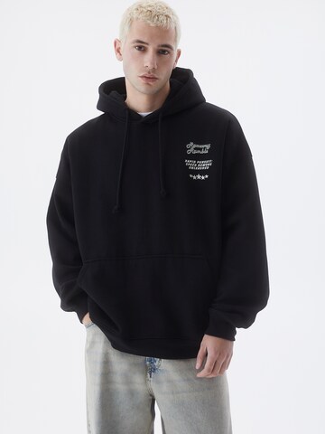 Pull&Bear Sweatshirt in Zwart: voorkant