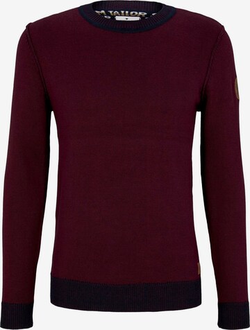 Pull-over TOM TAILOR en rouge : devant