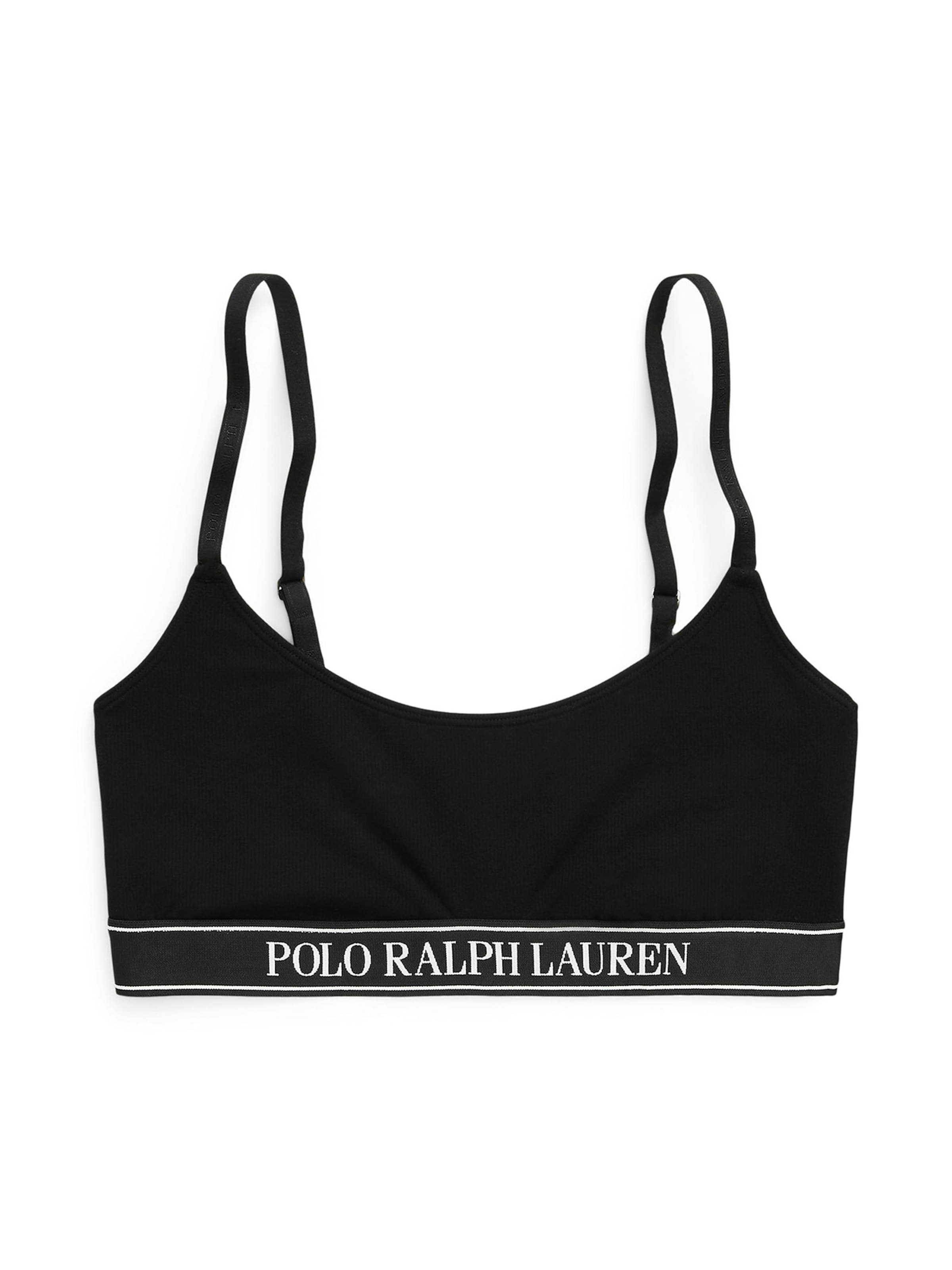 Polo Ralph Lauren Bustier BH 'Essentials' in Zwart: voorkant