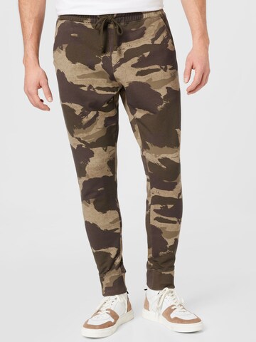 AllSaints Tapered Pants in Green: front