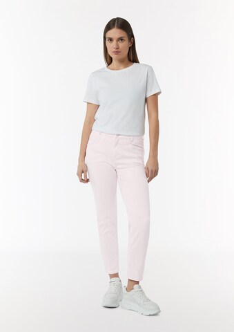 comma casual identity Slimfit Jeans in Pink: Vorderseite