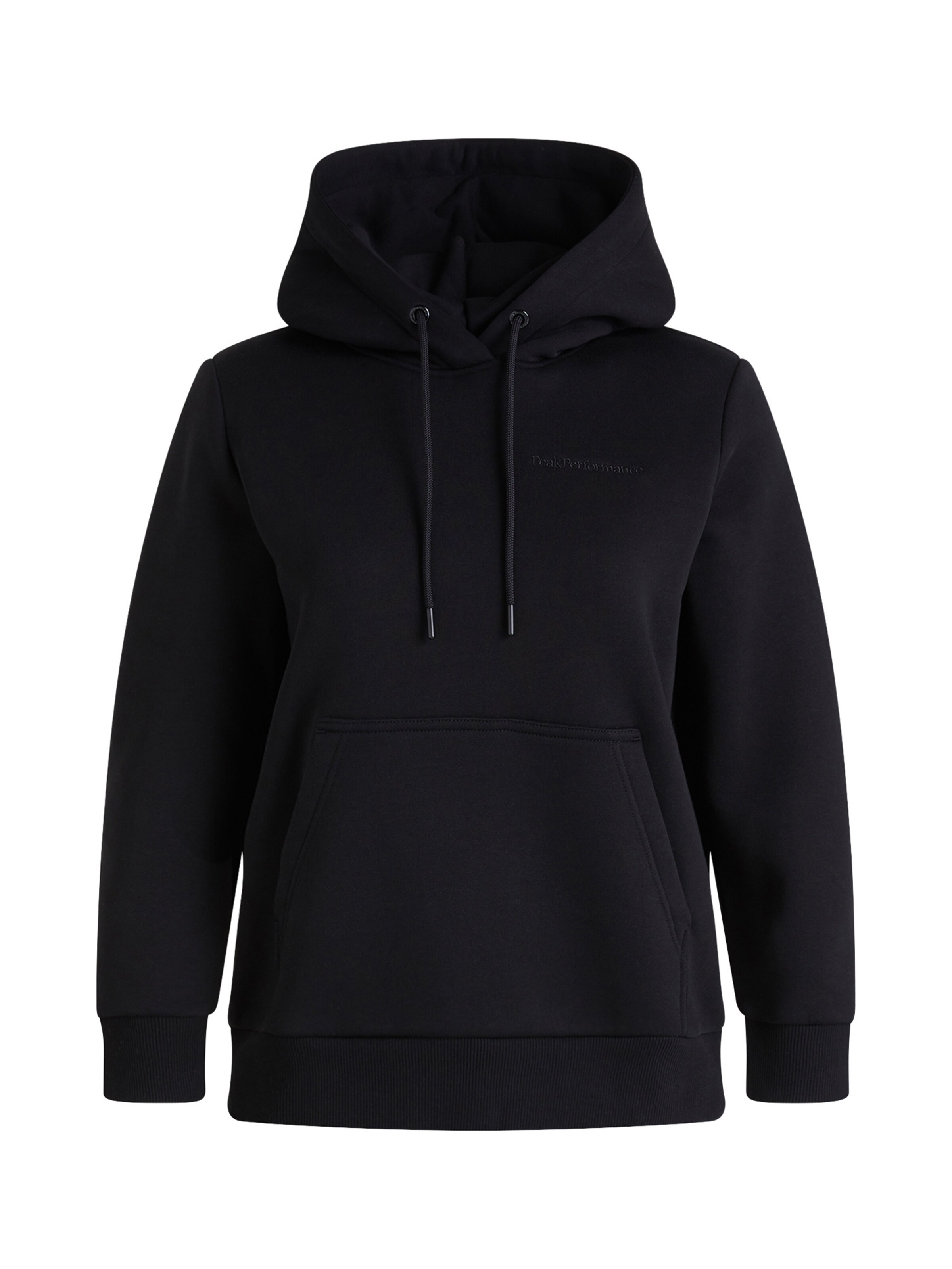 PEAK PERFORMANCE Kapuzensweatshirt in Schwarz: Vorderseite