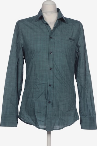 BIKKEMBERGS Button Up Shirt in M in Green: front