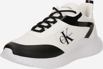 Baskets basses Calvin Klein Jeans en blanc : devant