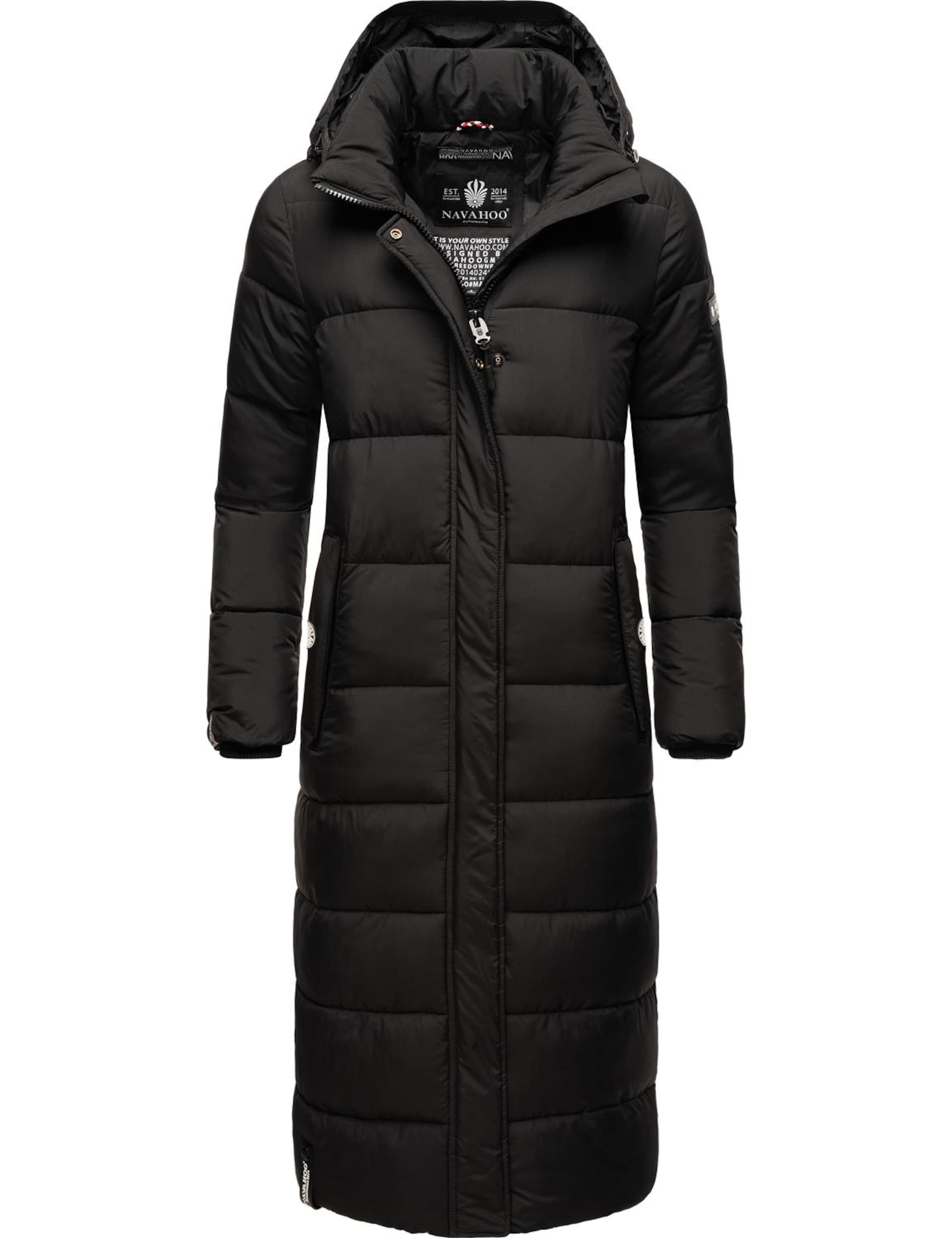 NAVAHOO Vinterfrakke i sort: forside