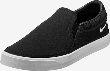 Nike Sportswear Slip-Ons in Black: front