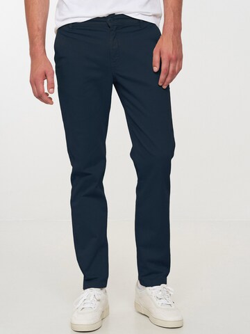 recolution Regular Chino 'Catnip' in Blauw: voorkant