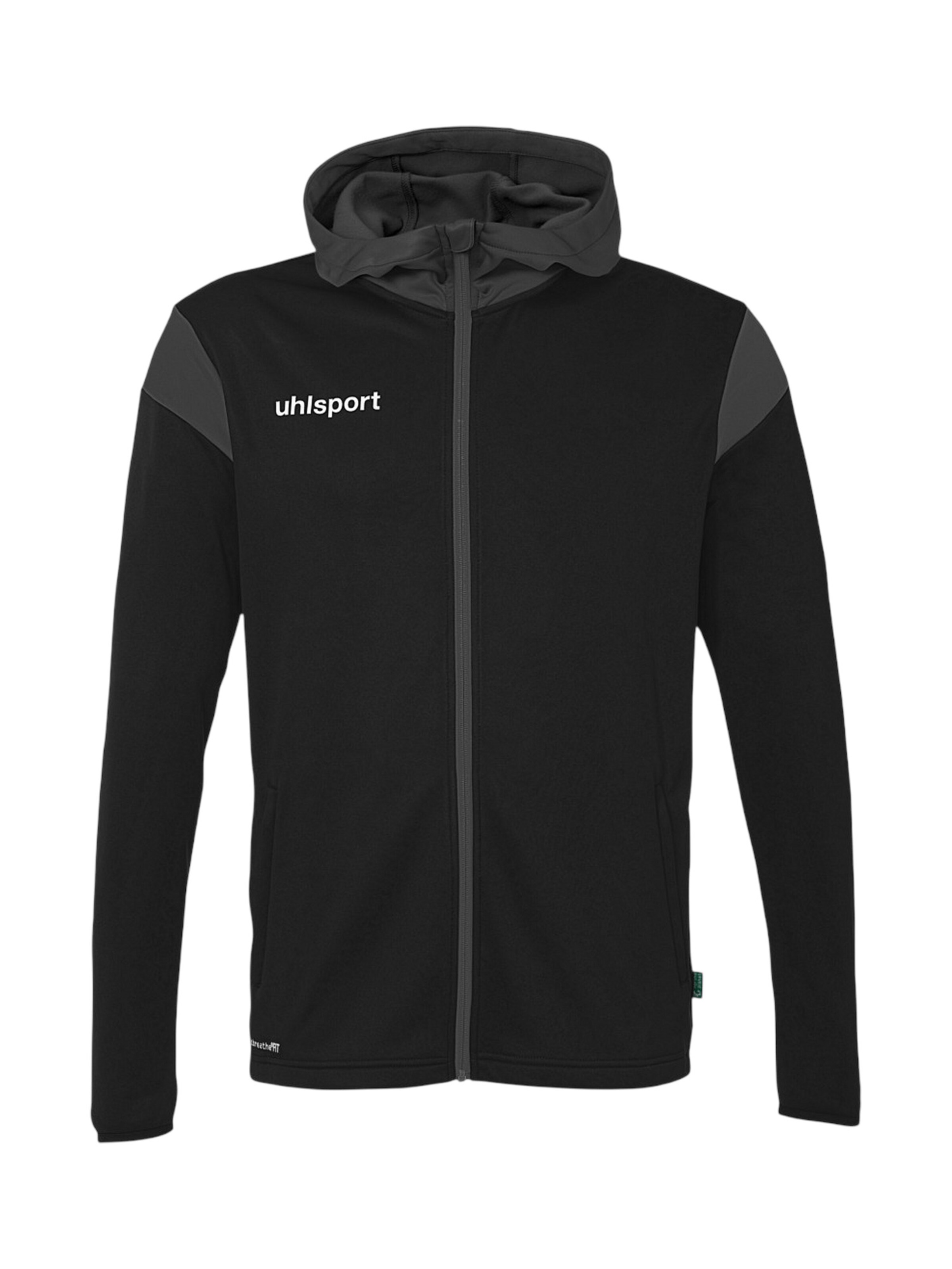 UHLSPORT Sportsweatjacke ' Squad 27 Track' in Schwarz: Vorderseite