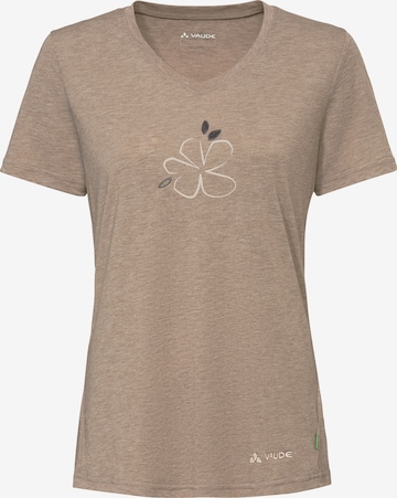 VAUDE Performance shirt 'Skomer III' in Beige: front