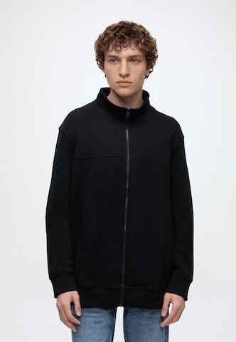 s.Oliver Men Big Sizes Sweat jacket in Black: front