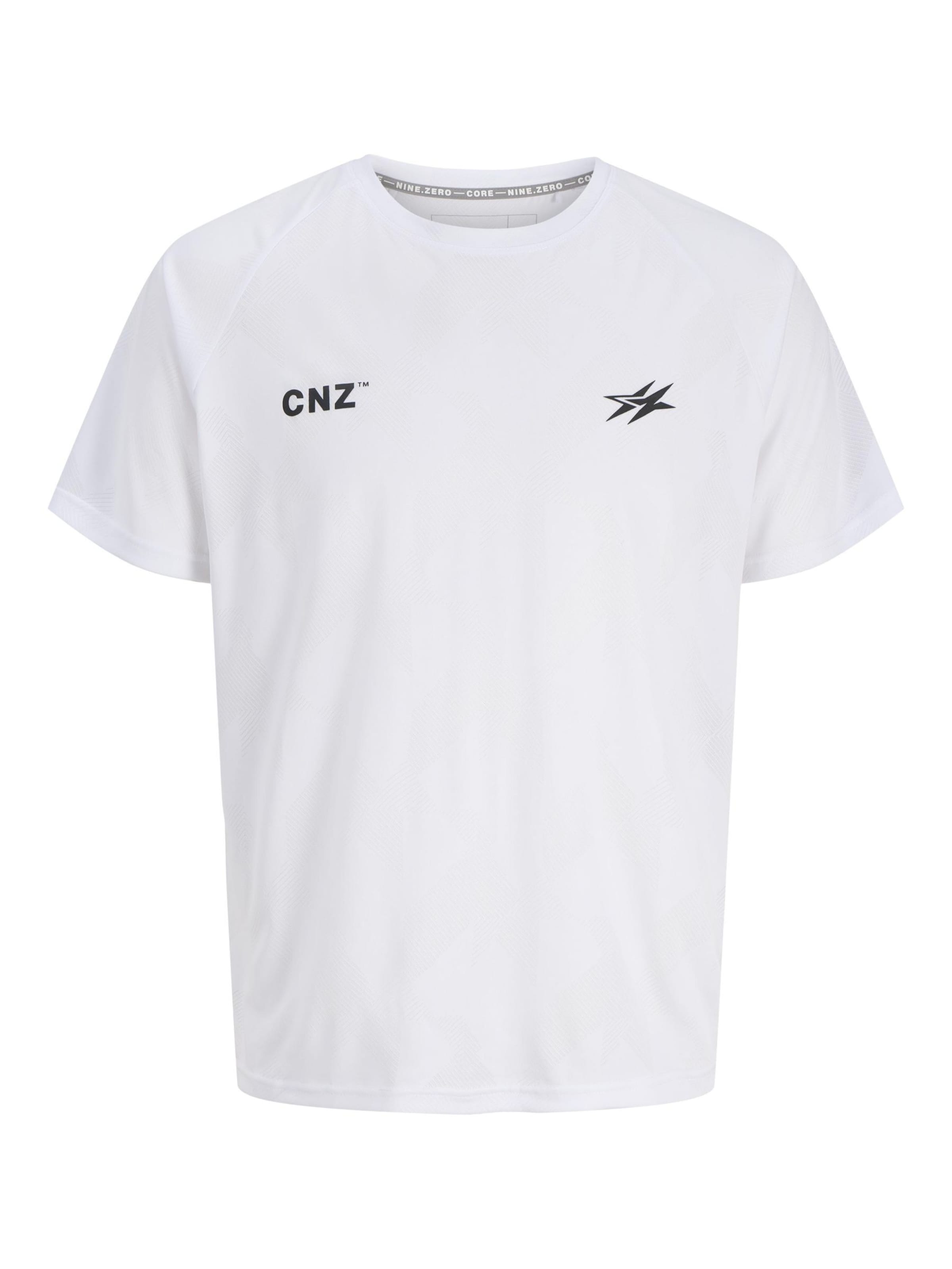 T-Shirt 'JCOCNZ PARIS' JACK & JONES en blanc : devant